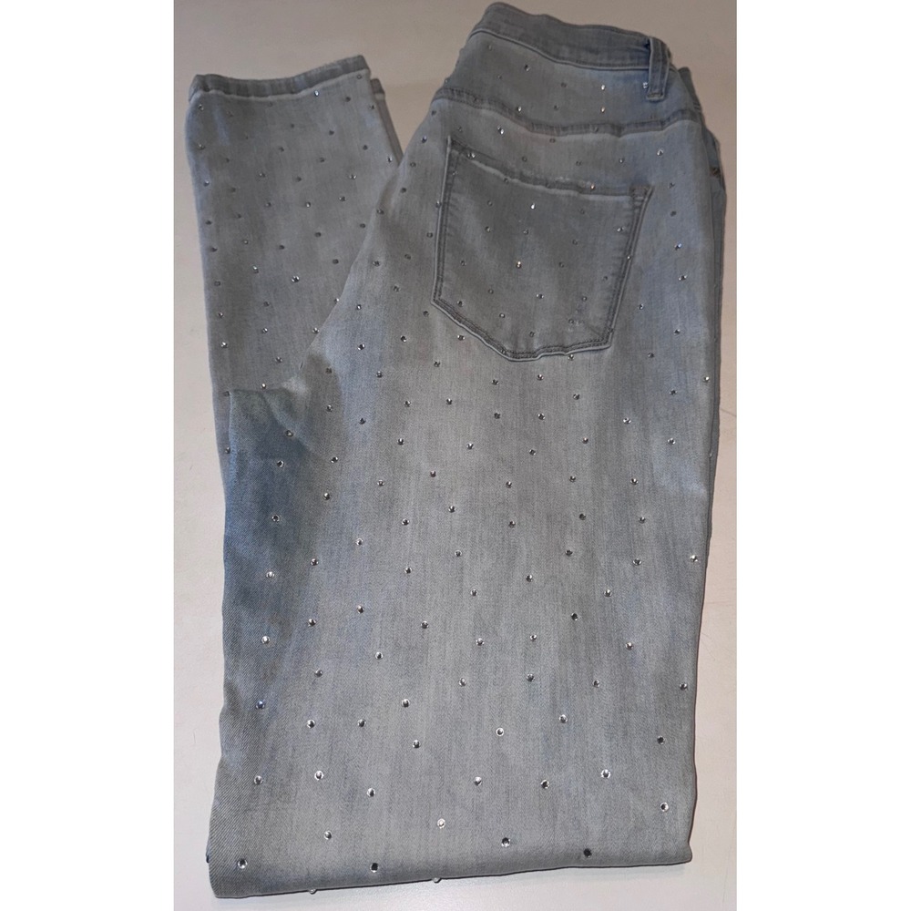 Akira Rhinestone Embellished Festival High Waisted Skinny Party Jean 28" x 31.5"